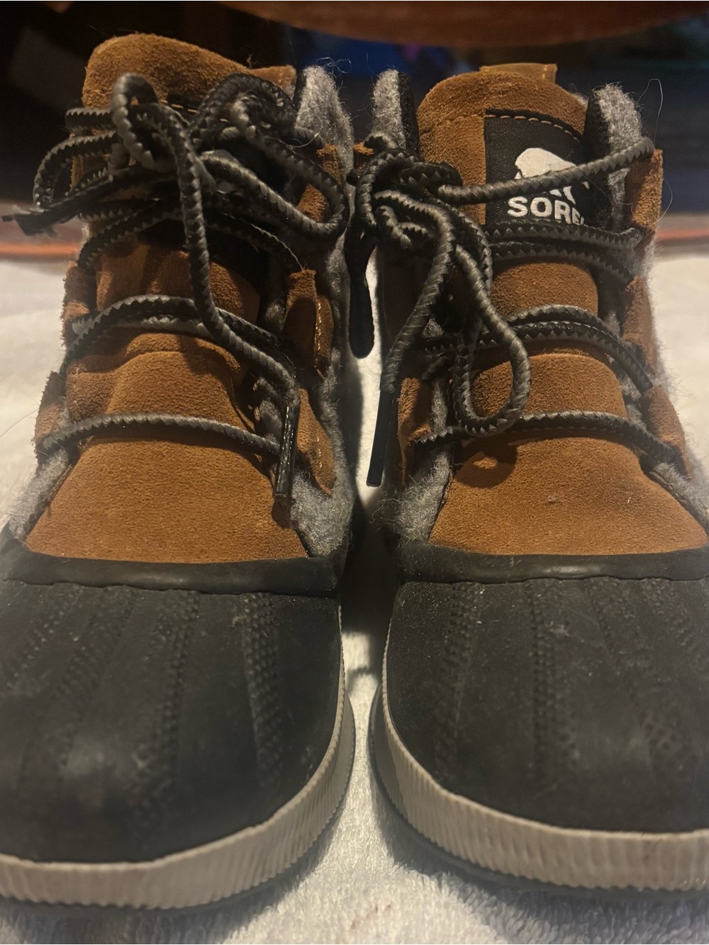 Sorel Brown and Black Men's Lace-Up Winter Duck Boots
